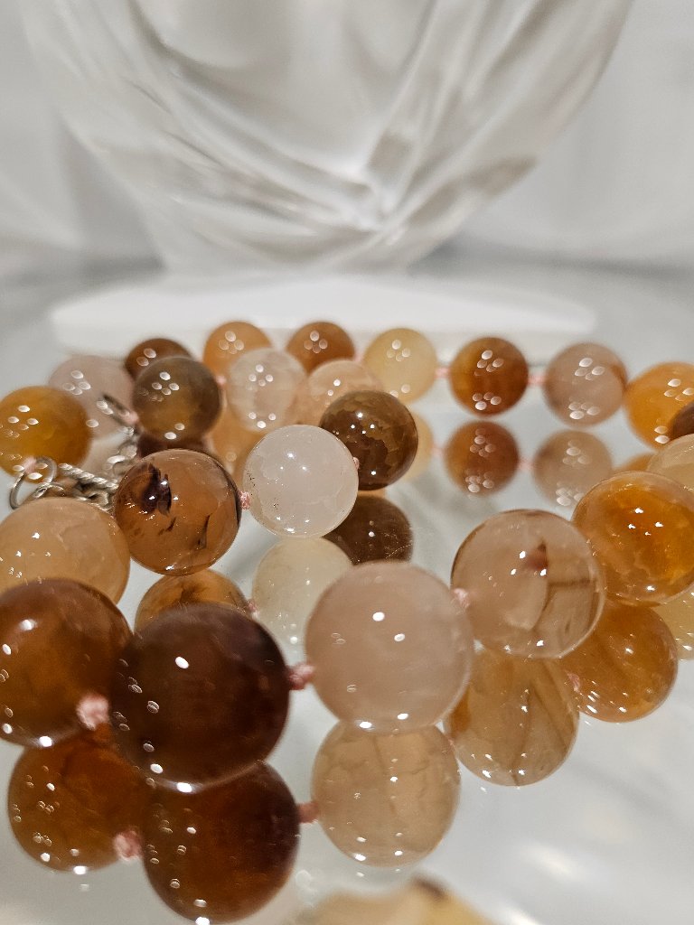 Natural Gemstone Bided Necklace, 18"